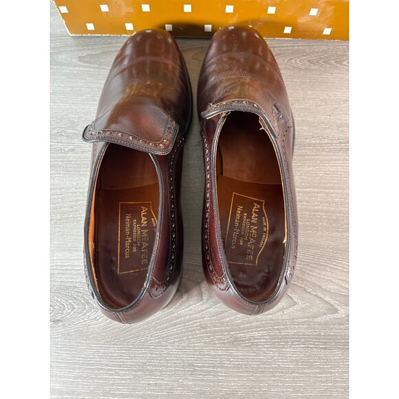 Vintage Alan McAfee London Neiman-Marcus- Men’s Brown Leather Dress Shoes - Picture 6 of 10
